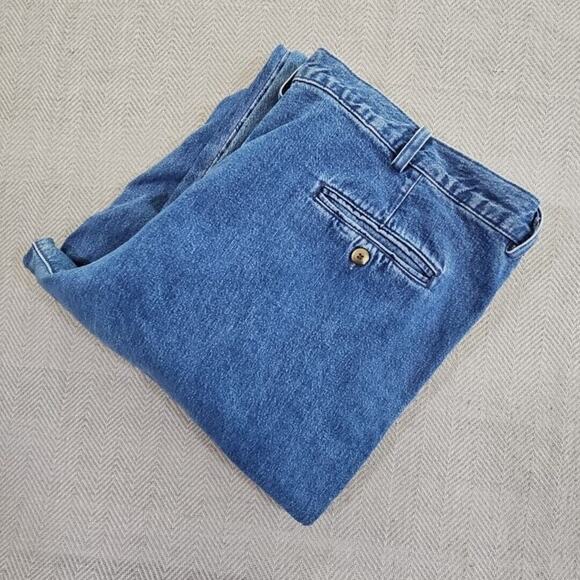 Vintage Roundtree & Yorke Jeans Men's 40x28 Blue Denim Pleated Relaxed Y2K Boho - Picture 8 of 16